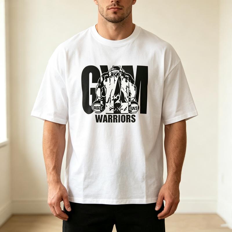 Loose Unisexs Casual Sport TShirt Gym Bodybuilding Fitness Oversized Short Sleeve Shirt