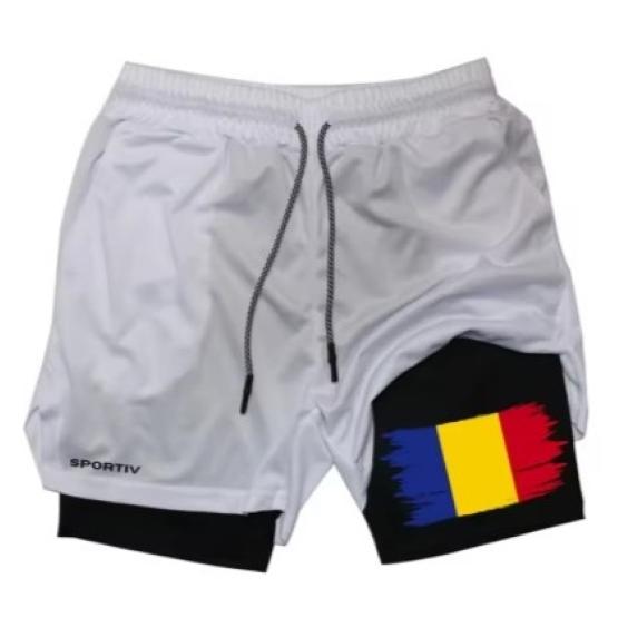 Romania Flag Camouflage Muay Thai Kick Boxing Shorts Men Women Unisex Casual Sportswear Double Layer Quick Dry Training Sport Gym Fitness Workout