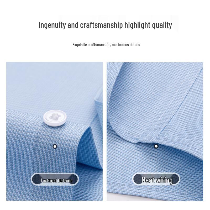 ROMON Men's Short Sleeve Business Shirt
