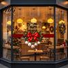 Winter Party Window Ornaments Gold Merry Christmas Clings, Decorative PVC Decals for Holiday Durable Home Glass Decor, Waterproof Removable
