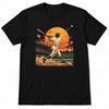Vintage Baseball Batter Graphic T-Shirt Retro Ballpark Fan Black Tee