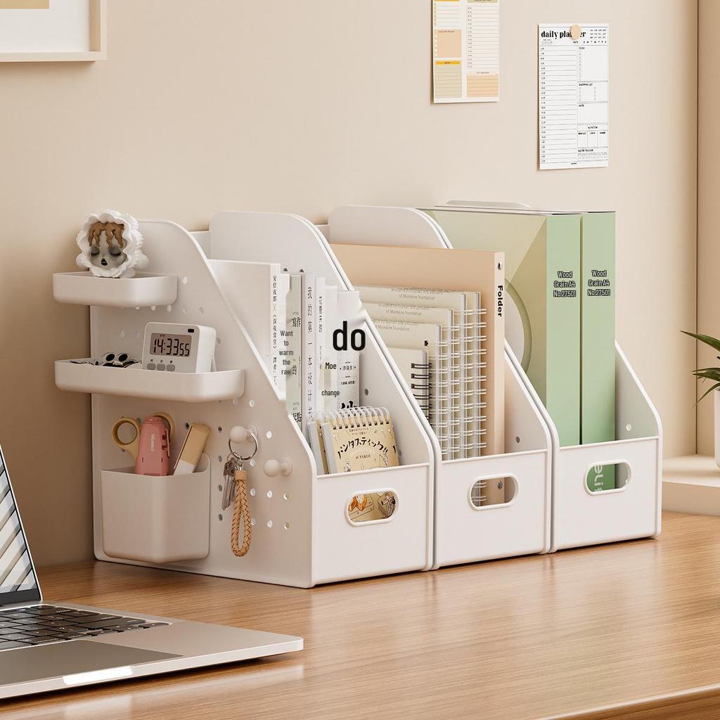 Pegboard Desk & Shelf Organizer: Storage Basket for Dormitory or Office Supplies and Files