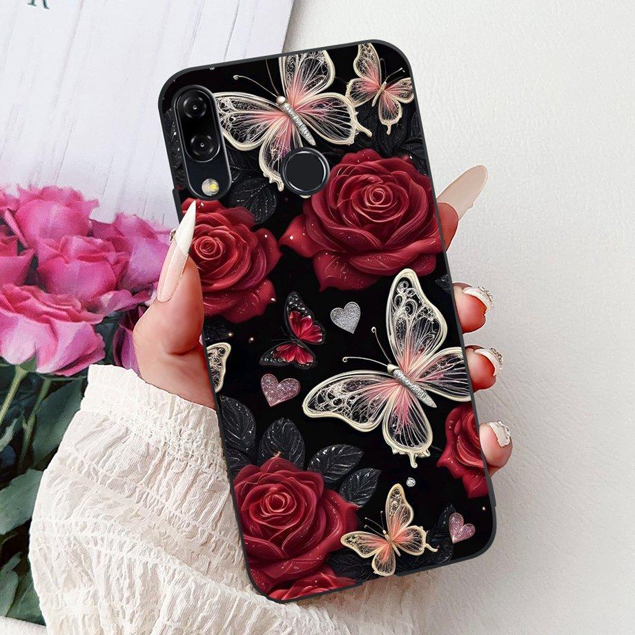Luxury Matte Silicone Soft Case For ASUS ZENFONE 5 8 3 ZE620KL ZE520KL ZB602KL ZB601KL ZS590KL Capa Flower Loving Heart Funda