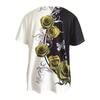 Retro Rose Print Round Neck Short Sleeved T-shirt for Women Breathable Polyester Stretch Comfortable for Everyday