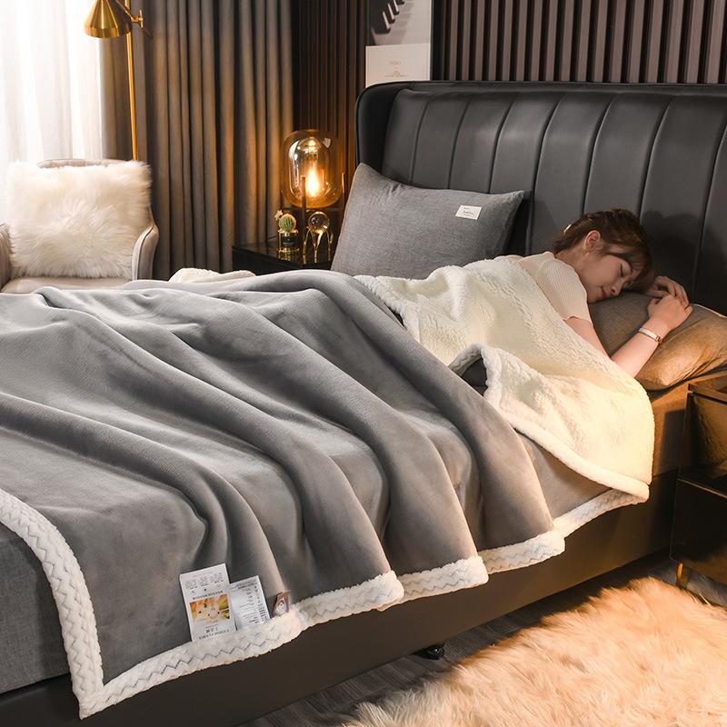 

Утолщенное одеяло, двойное молочное одеяло зимой, подарочное одеяло, фланелевое фланелевое одеяло Beibei, многофункциональное одеяло 150*200cm