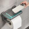 Wall Mounted Toliet Roll Holder Plastic Mobile Phone Rack Useful Bathroom Paper Towel Holder  Home