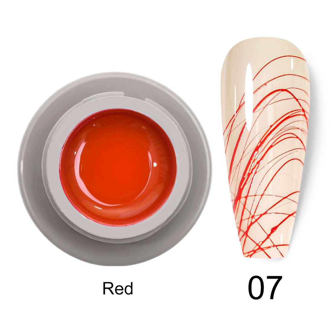 

Venalisa Spider Gel Soak Off UV&LED Gel Line Painting Gel Lacquer Emboss Gel Polish 12 цветов красный