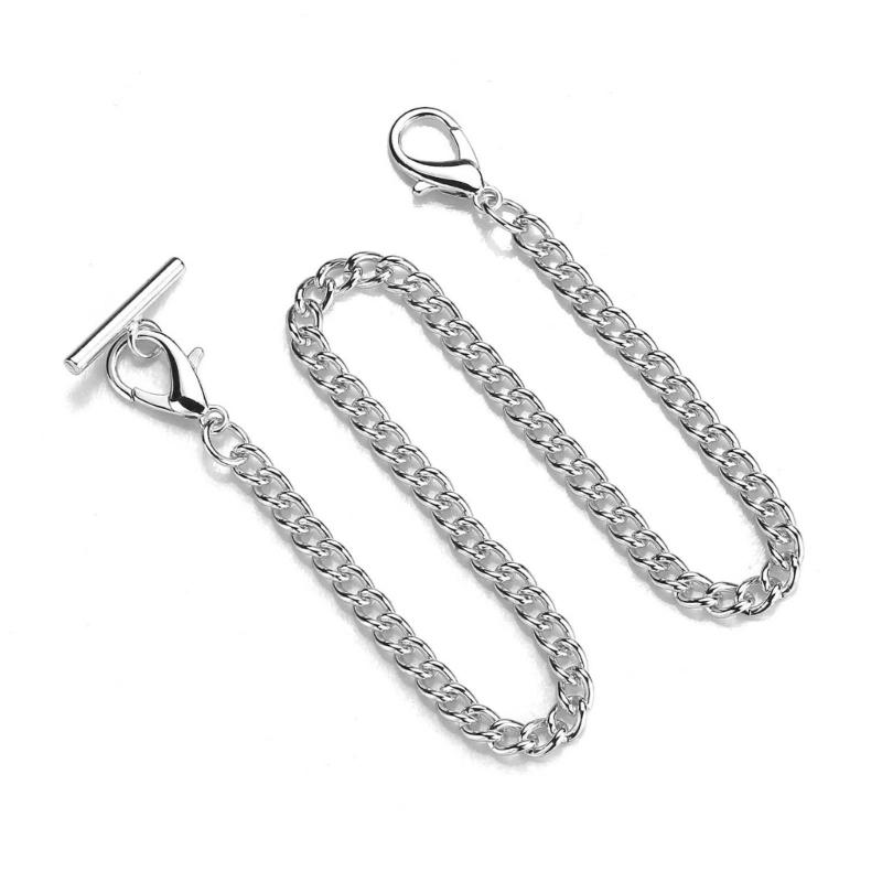 Corrente para Relógio de Bolso Cor Dourada Prateada Corrente de Substituição para Relógio Antigo de Quartzo Vintage Liga