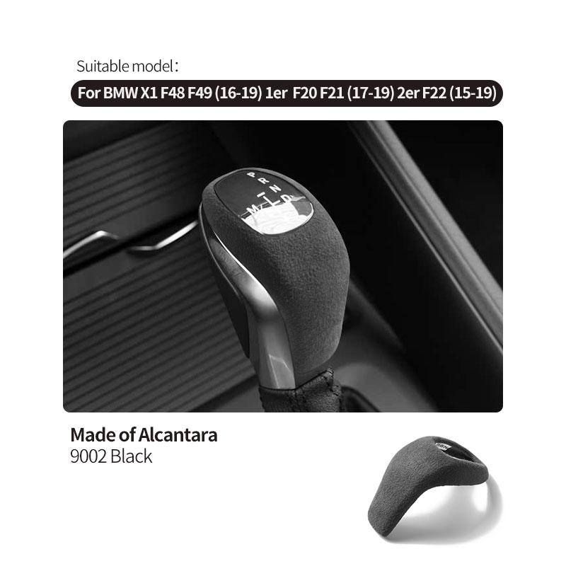 Made of Alcantara For BMW X1 F48 F49 1er F20 F21 2er F22 Gear Shift Knob Boot Cover Trim Sticker Car Interior Tuning Accessories