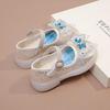 2026 New Fashion Girls' Princess Rhinestone Leather Shoes with Soft Soles and Luminous Crystals for Spring and Autumn.