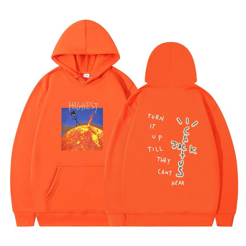 Travis Scott HITR Sun Hoodie Womens Oversized Sweatshirt Festival Streetwear