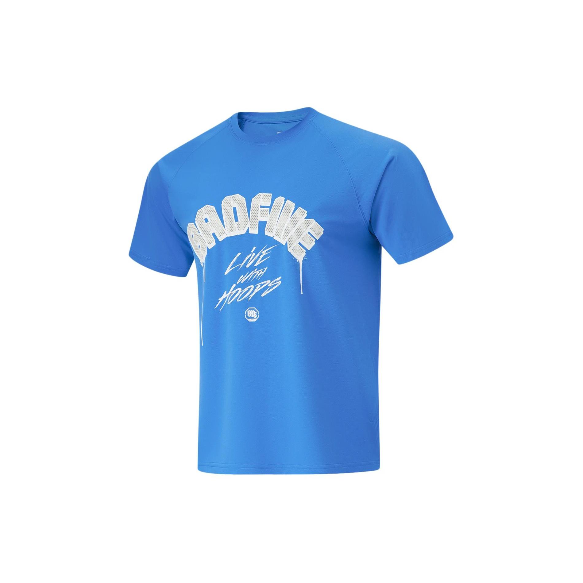 Li Ning BADFIVE T Shirt Men s Interstellar Blue ATSU437-4 XL