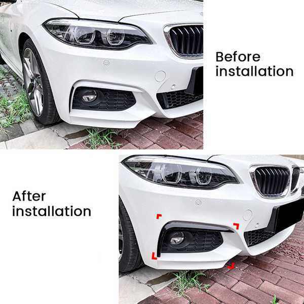 BMW 2 Series F22/F23 M Sport Front Bumper Lip Spoiler (2015-2019, Pair)