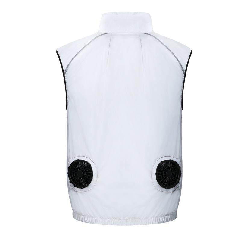 Unisex Sleeveless Cooling Workwear with Fan for Summer Heatstroke Prevention