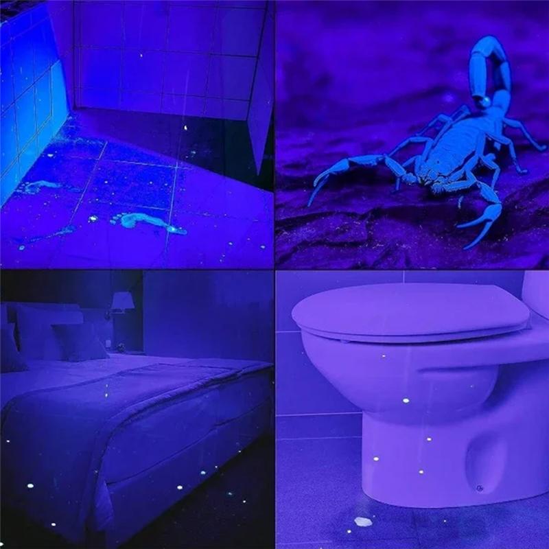 A44Z-Purple Light Mini Flashlight Portable Strong Light Dry Battery Pen Clip Light Gift Light Aluminum Alloy Flashlight