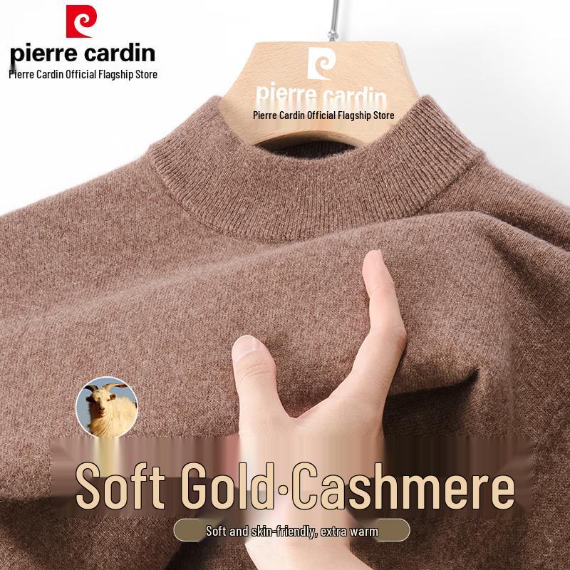 Pierre Cardin Men's Pure Cashmere Half-Turtleneck Sweater