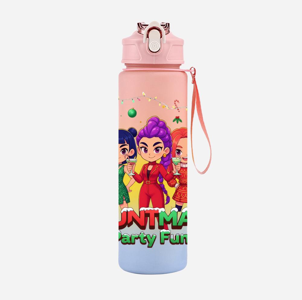 Bottiglia d'Acqua K-Pop Cacciatori di Demoni Stampata per Natale da 750 ml Tazza Grande Capacità Tazza da Acqua Portatile per Bambini Sport all'Aperto Regalo per Bambino