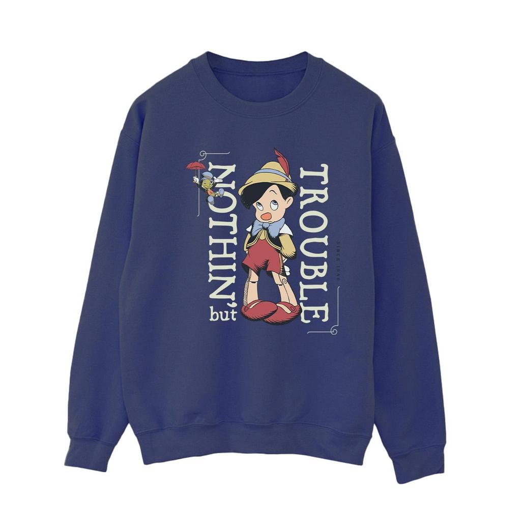 Disney Womens/Ladies Pinocchio Nothing But Trouble Sweatshirt