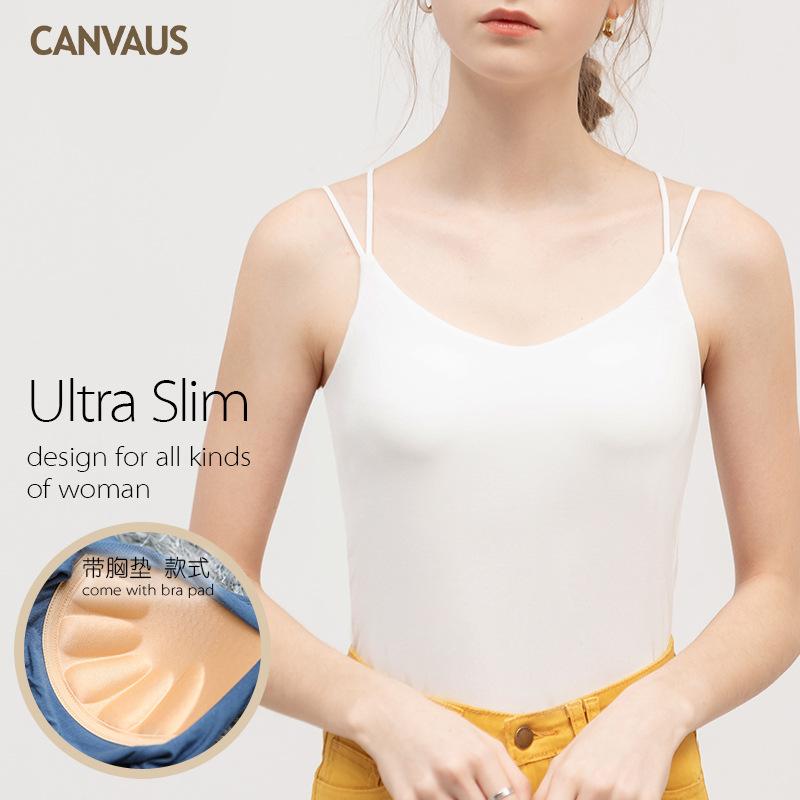 Женский слинг-слинг CANVAUS, модный топ-труба со спинкой, облегающий внутренний жилет, женский модный S белый