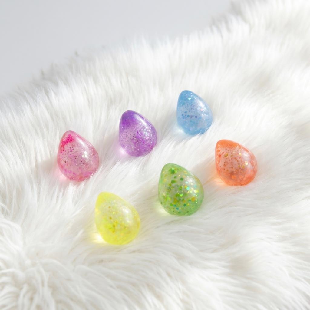 Sensory Water Drop Ball Squeeze Toy Set for Stress Relief Smooth Texture Tactile Experience for Office Home Classroom Use