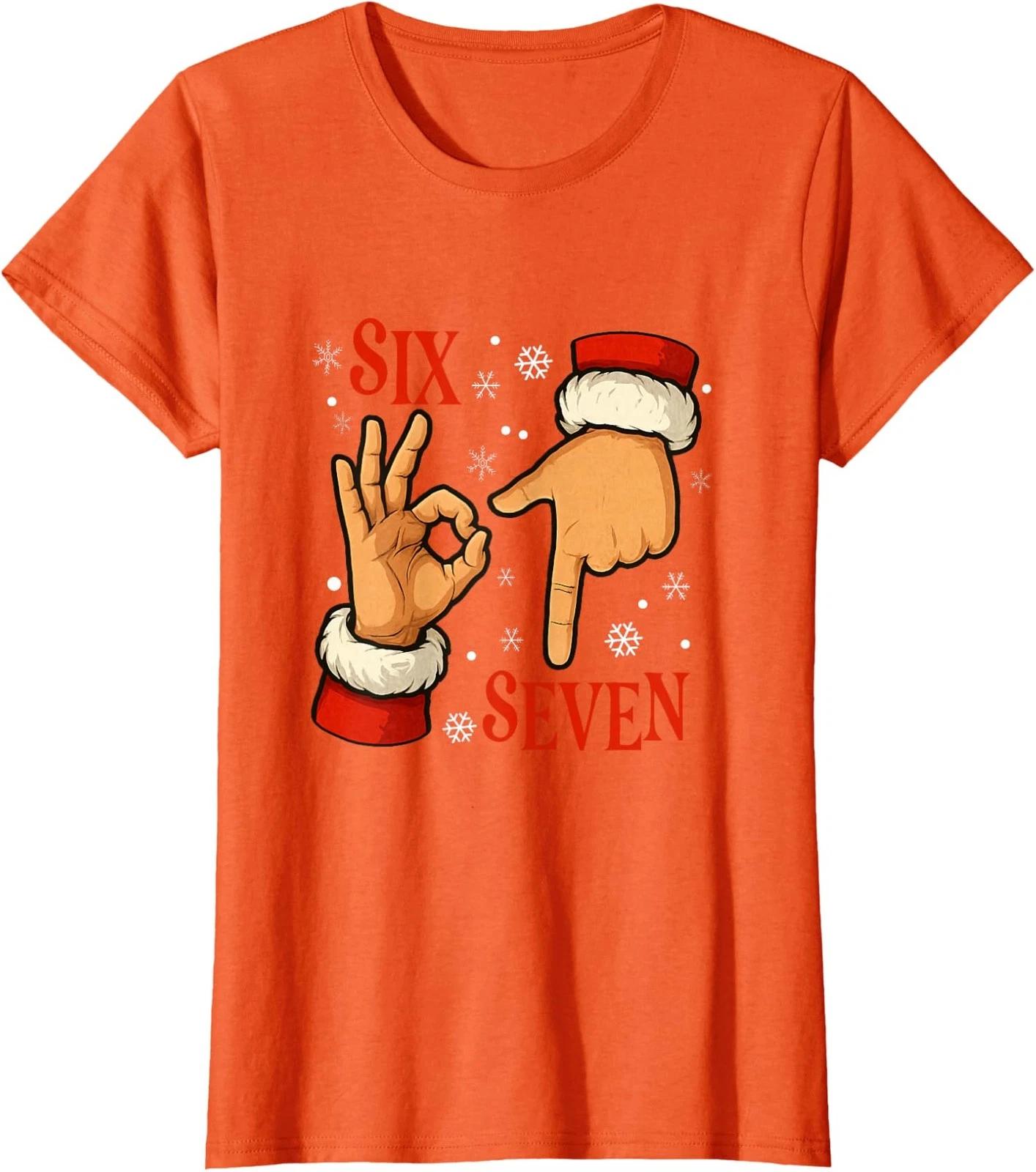 Thanksgiving 67 Six Seven Turkey Funny Fall Ladies  Crewneck T-Shirt M