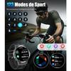 Montre Connectée Homme 1,85'' HD avec Appel Bluetooth, 800mAh, Suivi Santé, 100+ Sports, 5ATM Étanche, Android iOS