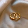 Golicc Gold Full Zirconium Small Ear Ring Female Stylish Niche Style Hoop Earrings Delicate Earrings Daily Work Clothing Earrings