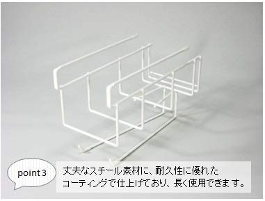 Plastic wrap holder & kitchen paper holder (one-handed cut) No drilling or screws required Made in Japan