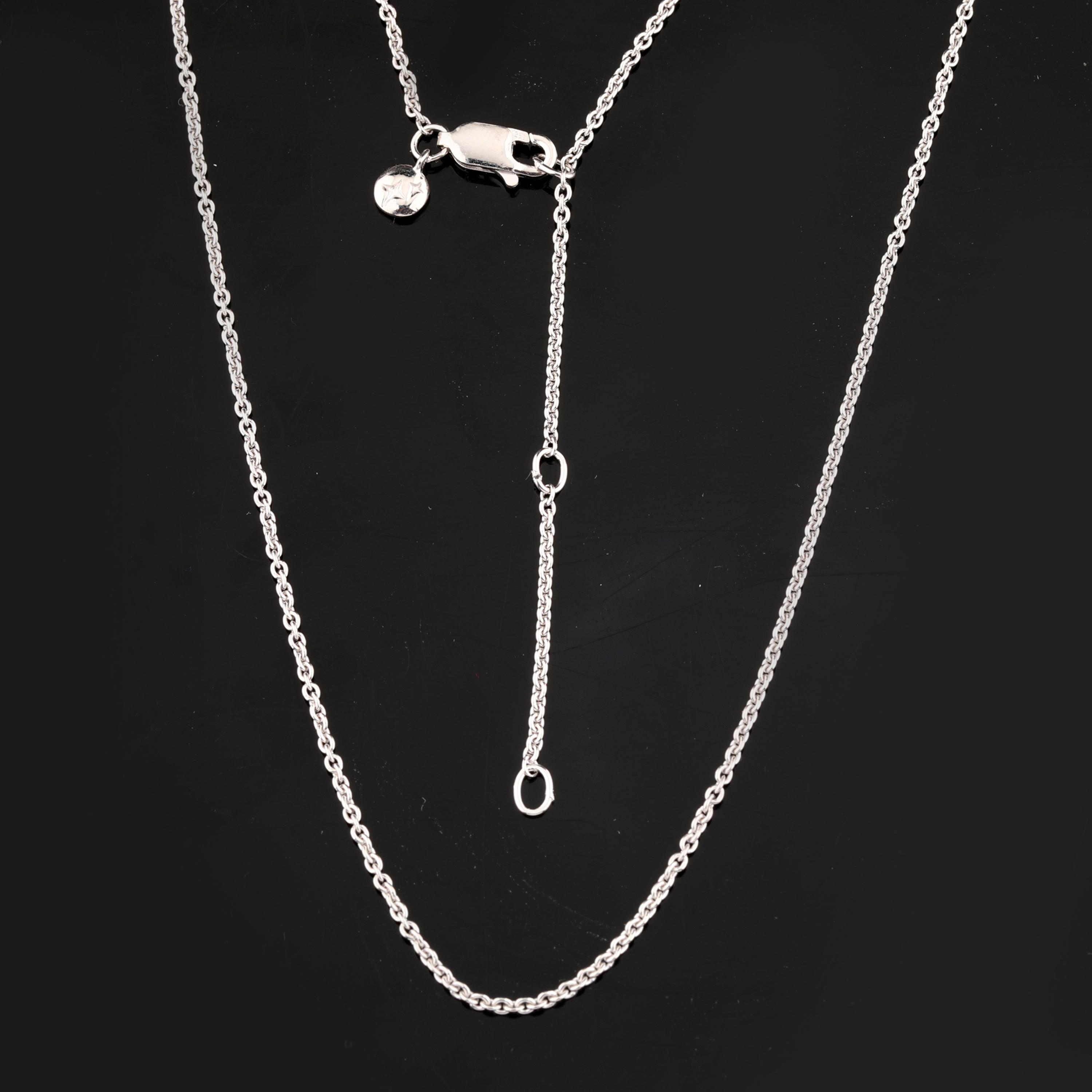 

925 Sterling Silver Rolo Chain Adjustable 36–42cm Karizia ROLO FTT 040 Minimal Layering Necklace Gift for Her срібний