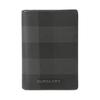 Logo Plaid Double Fold Polyurethane Card Holder Men Accessories Charcoal-Gray 8070195