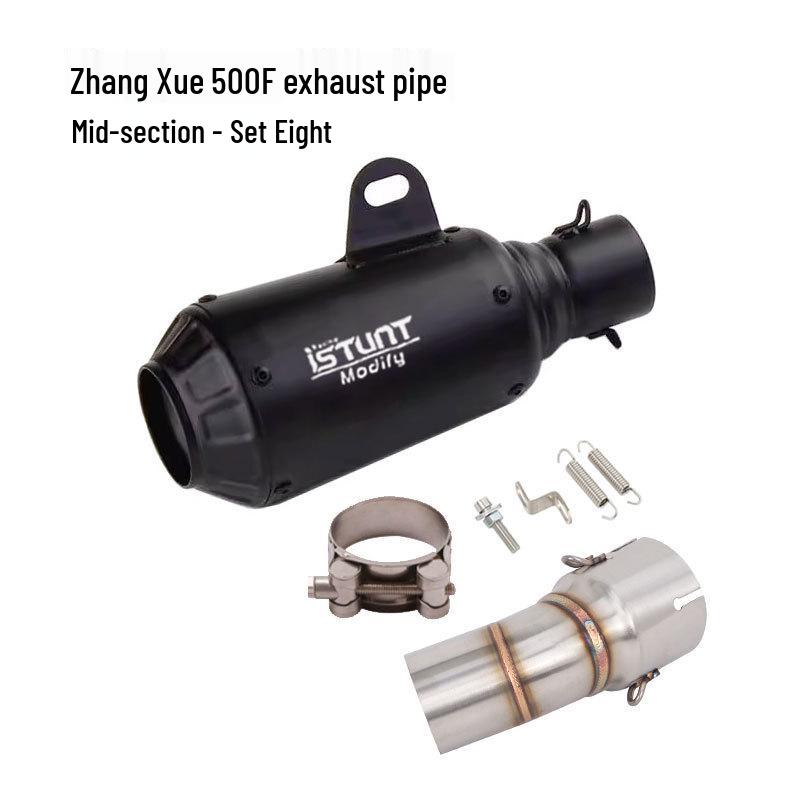 Zhangxue 500F Motorcycle Retro Mid-Pipe Tailpipe