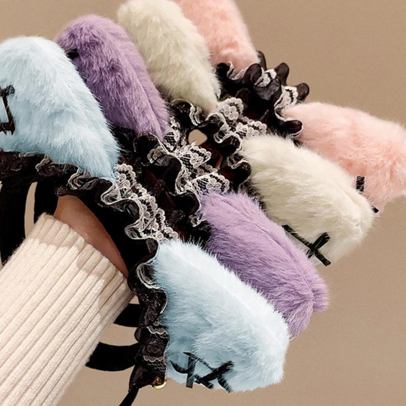 Anime Cats Ear Headband for Christmas Party Masquerades Maid Hairhoop Formal Event Hairdband Roleplay Costume Accessories