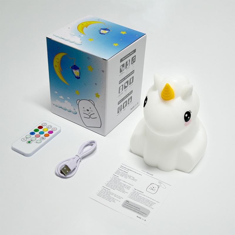 Creative Cartoon Silicone Bedside Night Light Ambient Light