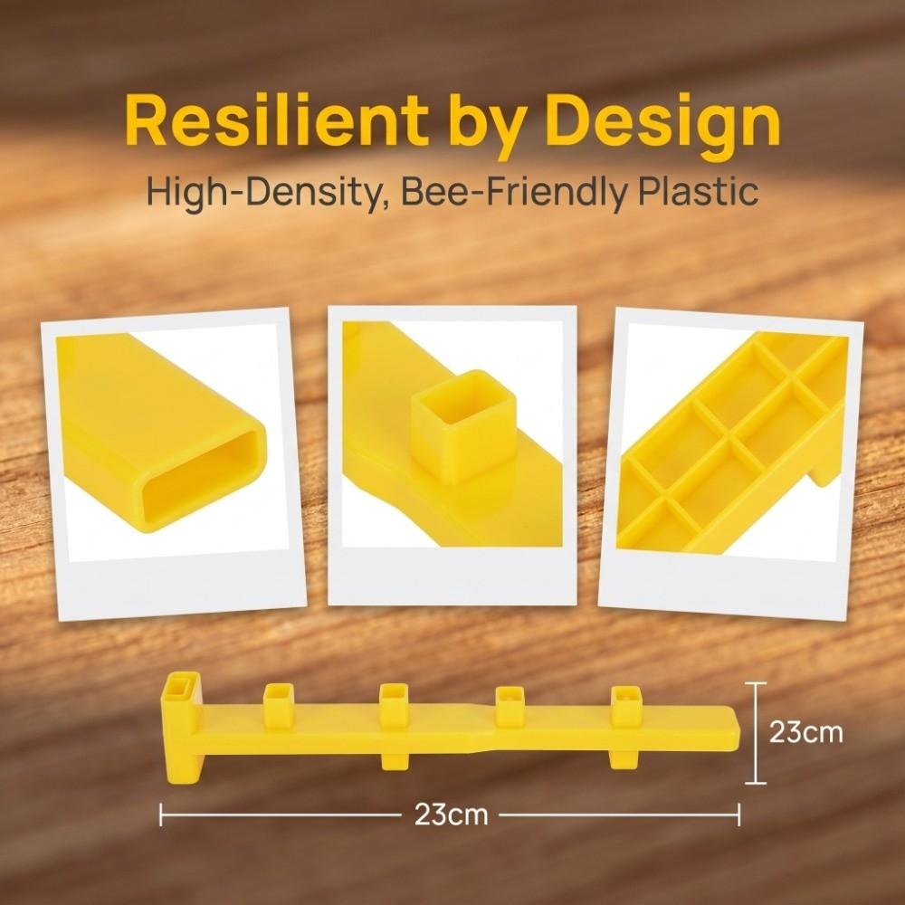 4Pcs Yellow Queen Rearing Frame Bar Plastic Queen Rearing Kit  Apiary Management