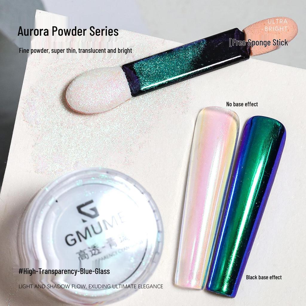 Iridescent Mermaid Aurora Pink Nail Art Magic Mirror Powder
