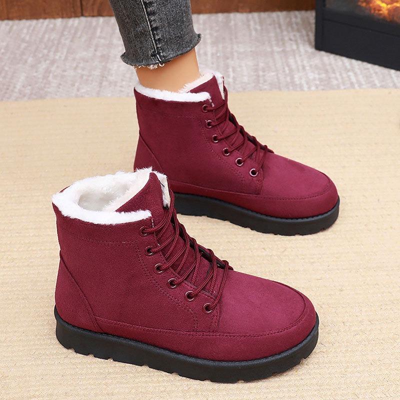 Women's 2026 New Winter Snow Boots, Plus Size Ladies Cotton Shoes, Thick Sole Cold-proof Warm High-top Cotton Boots, Fashion Non-slip Winter Footwear