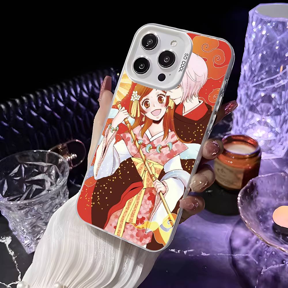 Anime K-Kamisama Kiss Handyhülle Für iPhone 16 15 14 13 12 11 Pro Max Weiß Ultraleicht Laser Metallisch Aurora Funda