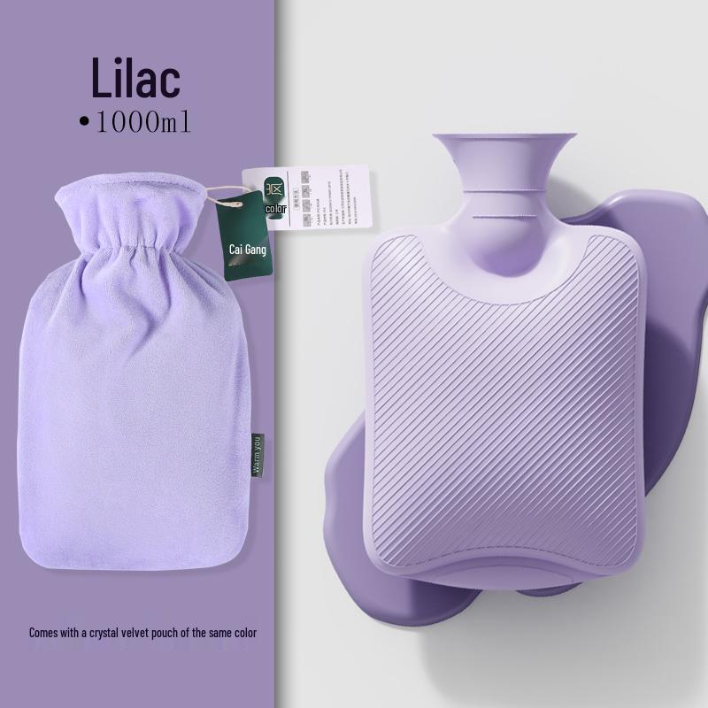 Large Plush Hot Water Bottle & Hand Warmer for Abdomen and Feet