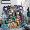 Demon Slayer Tanjiro Print Flannel Blanket, Ultra Soft High Quality All Seasons Warm Throw, Home Decor Cozy Blanket, Perfect Christmas Gift