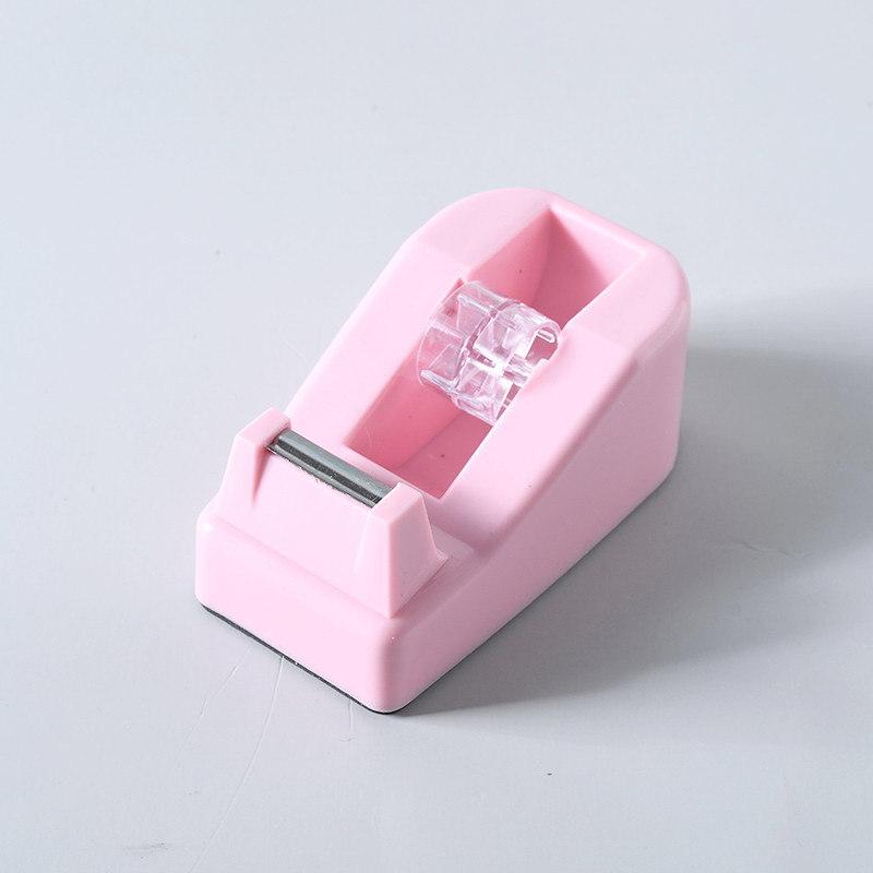 1pc Macaron-Colored Tape Dispenser – Compact Creative Office Tape Cutter (Large-Size)