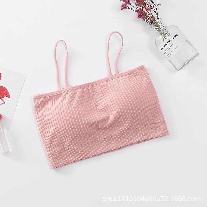 Underwear Female Student Korean Version Chest-wrapped Junior High School Student Sling Sexy Tube Top Outer Wear Girl Vest Chest-wrapped Bra Cover