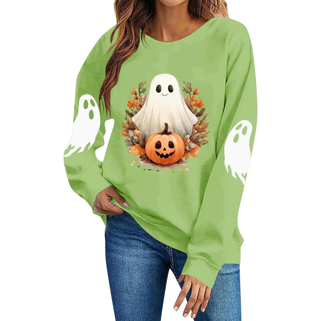 Women's Casual Halloween Hoodie Pullover Sweatshirt Long Sleeve for Holiday Party and Everyday Wear