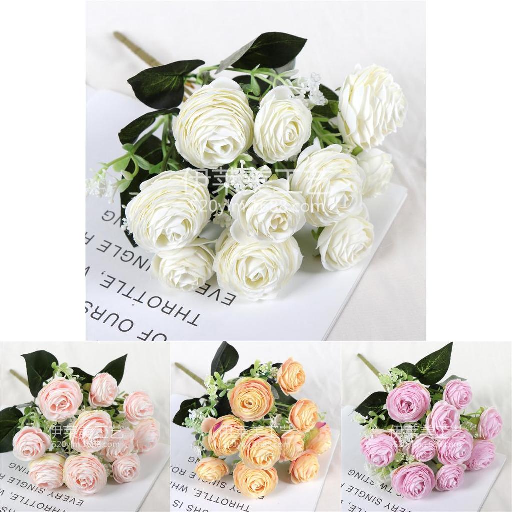 Silk Rose Flower Bouquet For Wedding Home And Photography With Elegant Craftsmanship