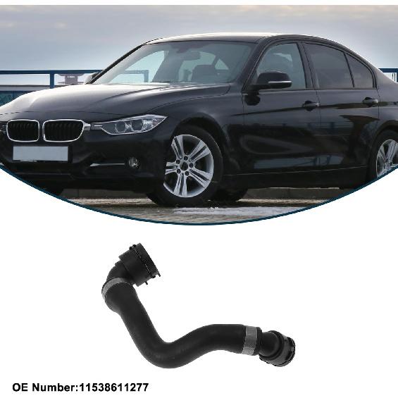 Kühlerschlauch Kühlerauslassschlauchrohr für BMW 3er Serie 2015 Nr. 11538611277 Gummi-Kühlmittelschlauch Schwarz 1 Stück
