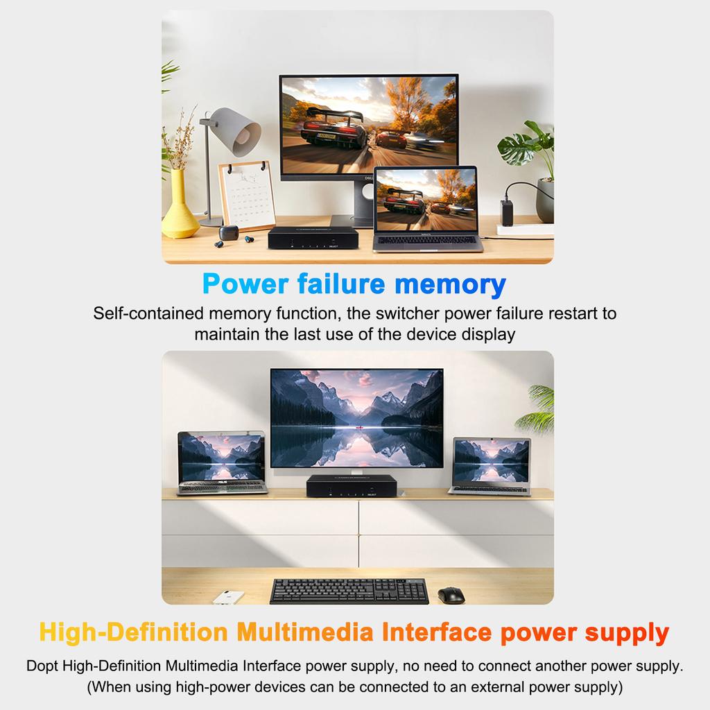 High-Definition Multimedia Interface Switch 5 In 1 Out Switcher Box High-Definition Multimedia