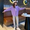 Girls' Spring Suits, Western Style, Fashionable, Big Children's Spring and Autumn Sports and Leisure Children's Sweaters, Two-piece Suit