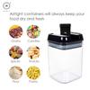 Homlly Uno 7 pieces BPA Free Air Tight Food Cookie Storage Cereal  Plastic Containers Set (Free Label Stickers)