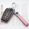 Key Fob Cover with Keychain Fit for Toyota - Highlander Corolla Prius 2018-2024 RAV4 Camry Avalon C-HR GT86 Smart Key