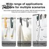 Punch Free Mounting Clips Laundry Hook with Clip, Non-Drilling ABS Closet Organizer, Multi Purpose Portable Clothes Drying Durable Anti-slip Clip for