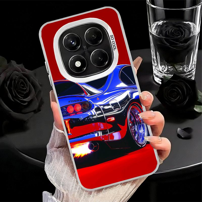 Electroplated Style Sports Car Soft Phone Case for Xiaomi Redmi Note 13 14 15 Pro Plus 12S 12 11S 11 11T 10S 10 Shockproof Cover